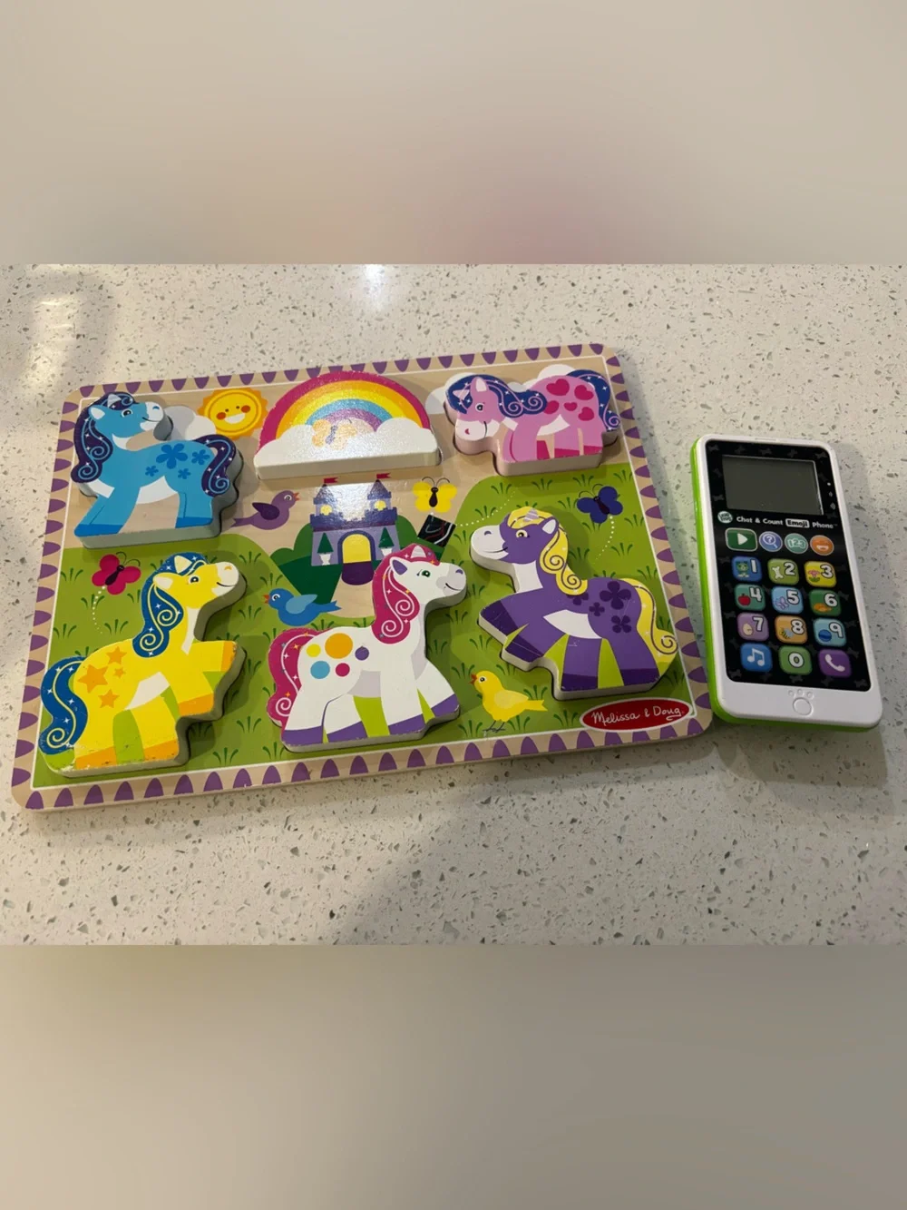 Melissa & Doug Wooden Shape & Animal Puzzle Set with Multicolor Pieces